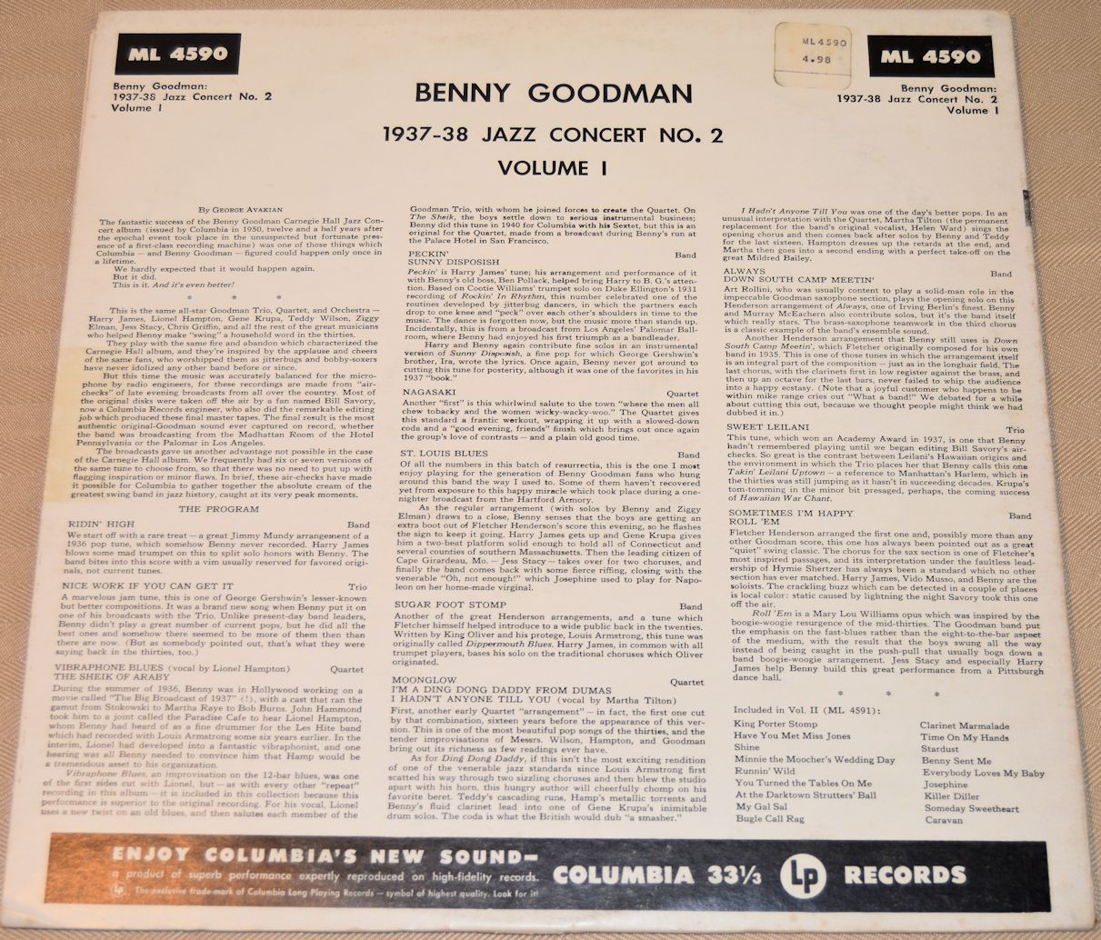 Goodman, Benny - 1937/8 Jazz Concert