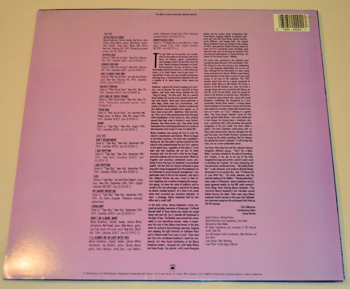 Goodman, Benny - Slipped Disx