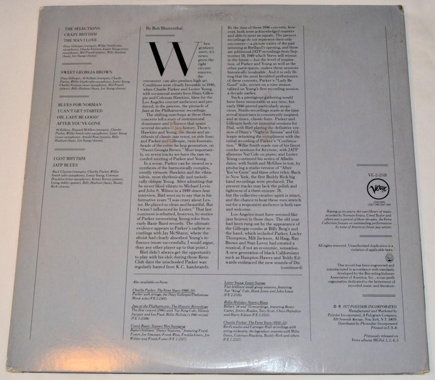 Bird & Pres - '46 Concerts At Philharmonic