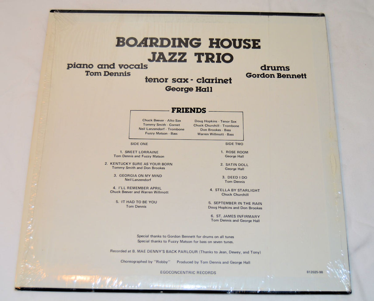 Boarding House Jazz Trio - @ Denny's Back Parlour