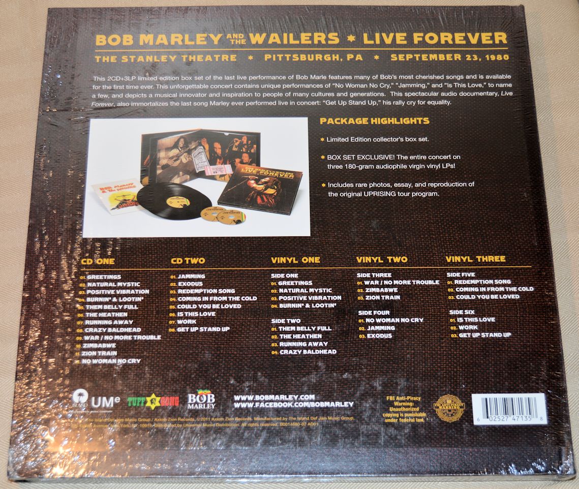 Marley, Bob - Live At Stanley Theater
