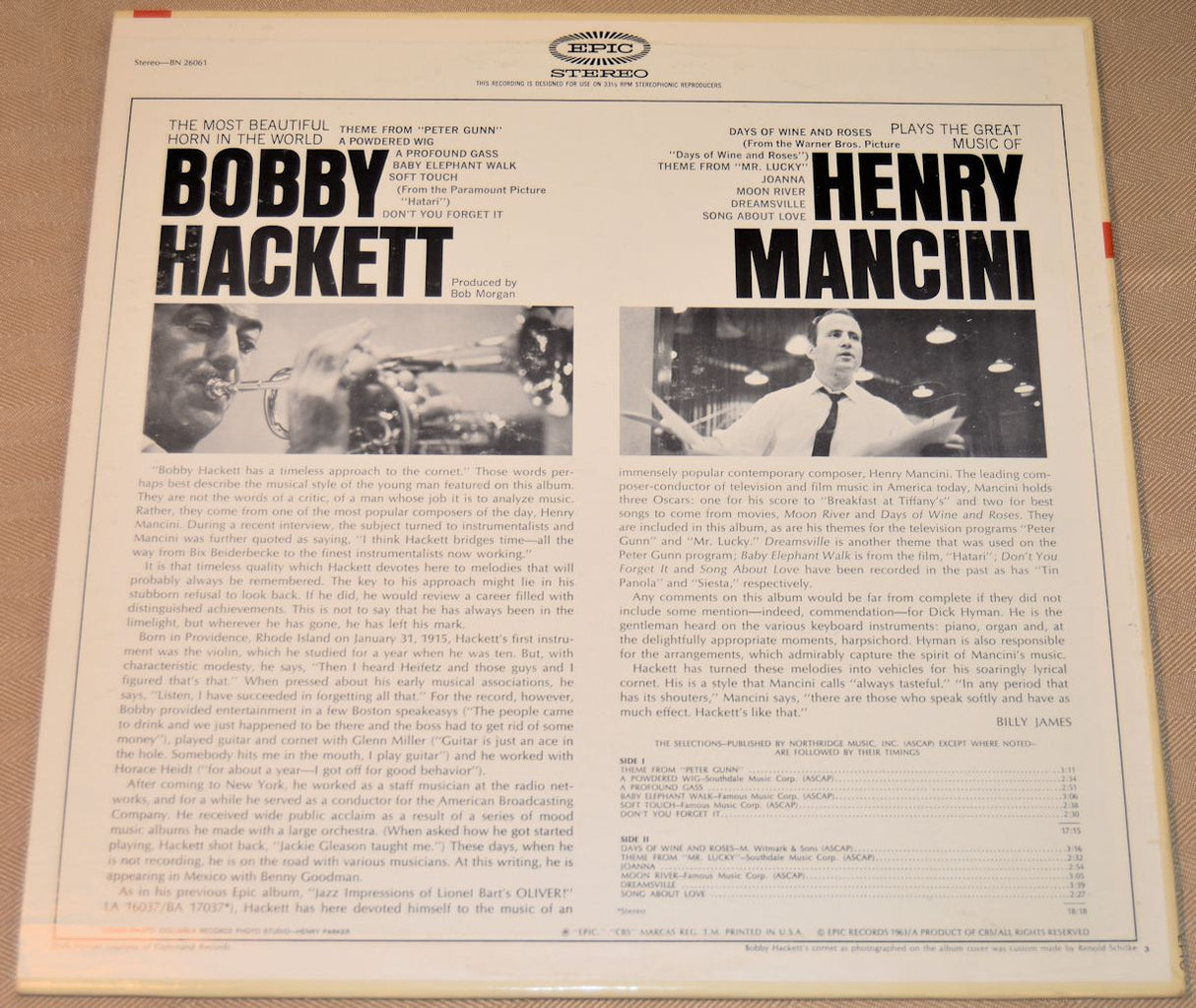 Hackett, Bobby - Plays Henry Mancini
