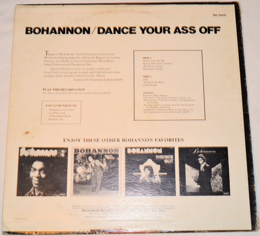 Bohannon - Dance Your Ass Off