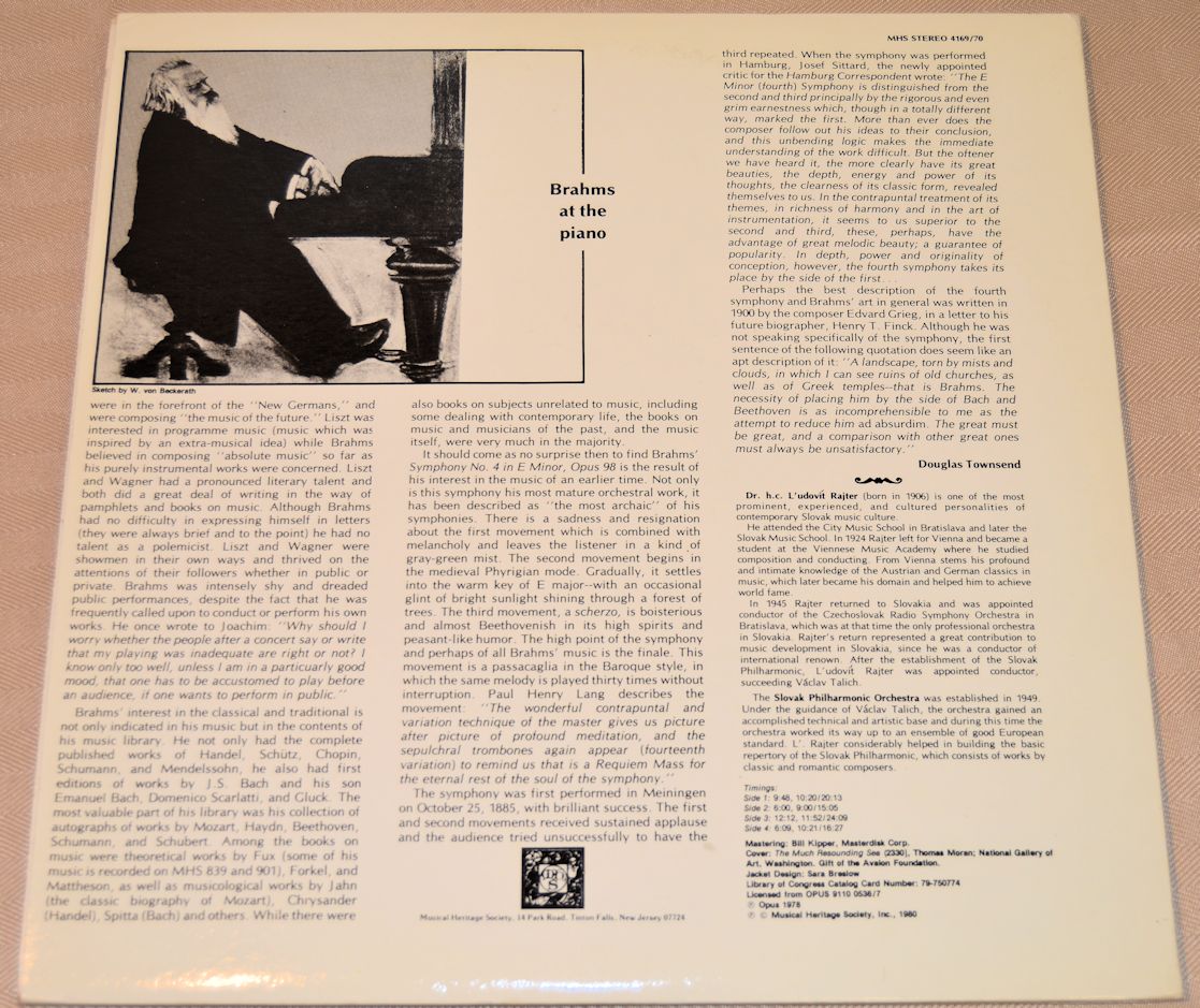 Brahms - Complete Symphonies Vol. II, Slovak Philharmonic - Ludovit Rajter