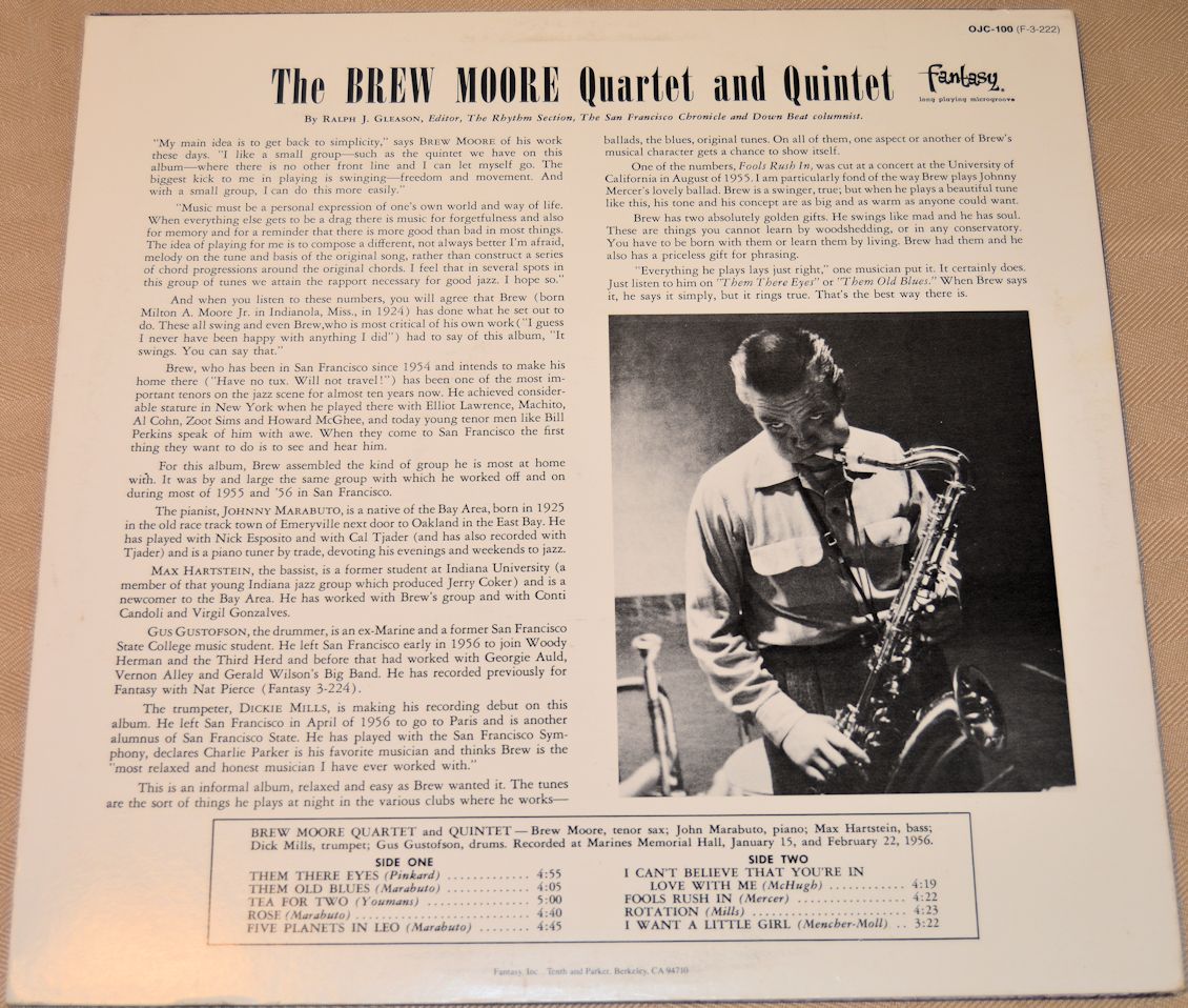Moore, Brew Quintet - The Brew Moore Quintet