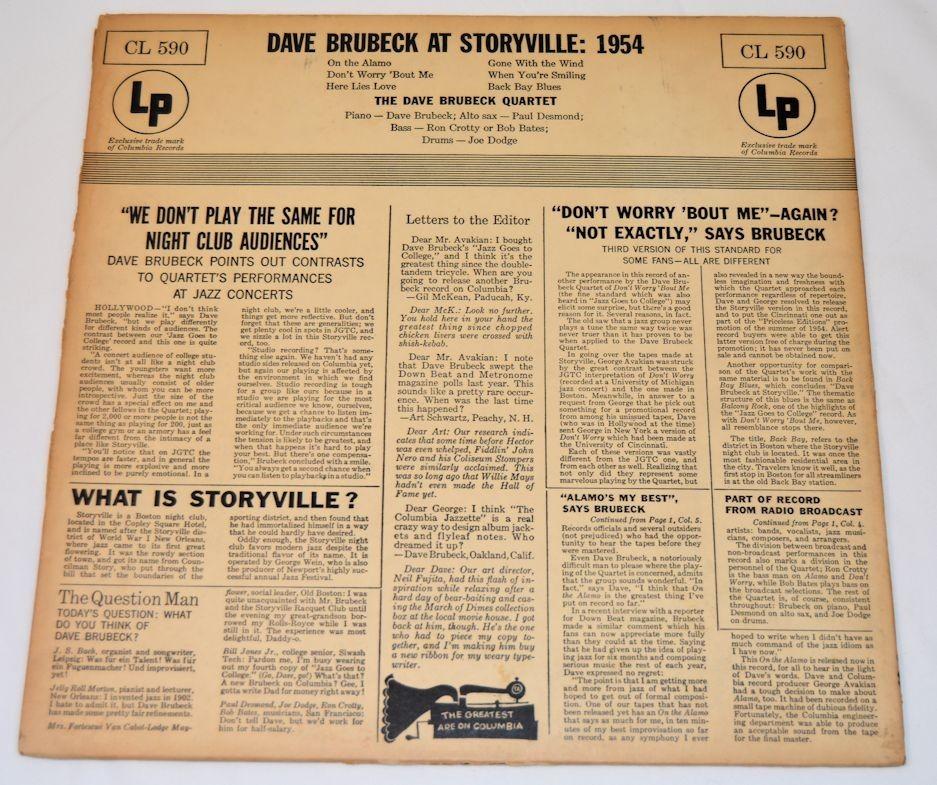 Brubeck, Dave - At Storyville: 1954
