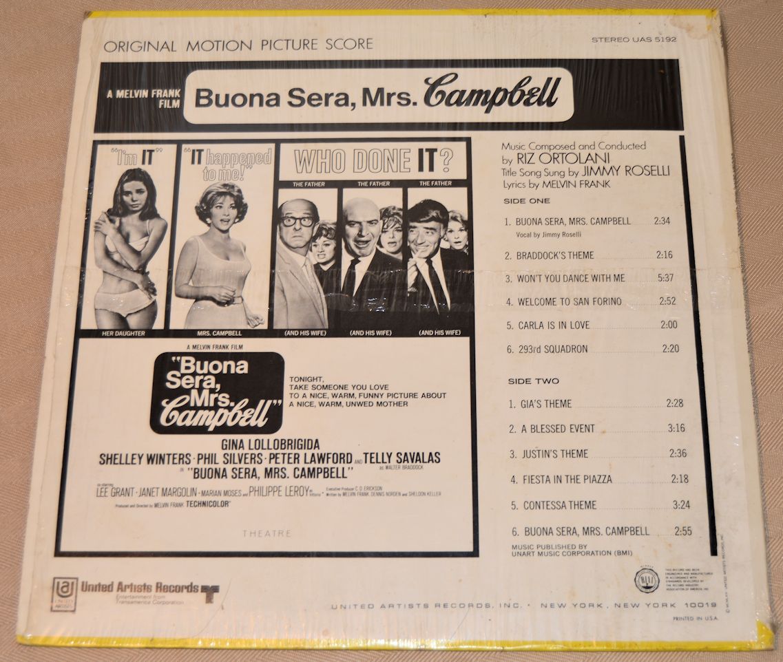 Soundtrack - Buona Sera, Mrs. Campbell