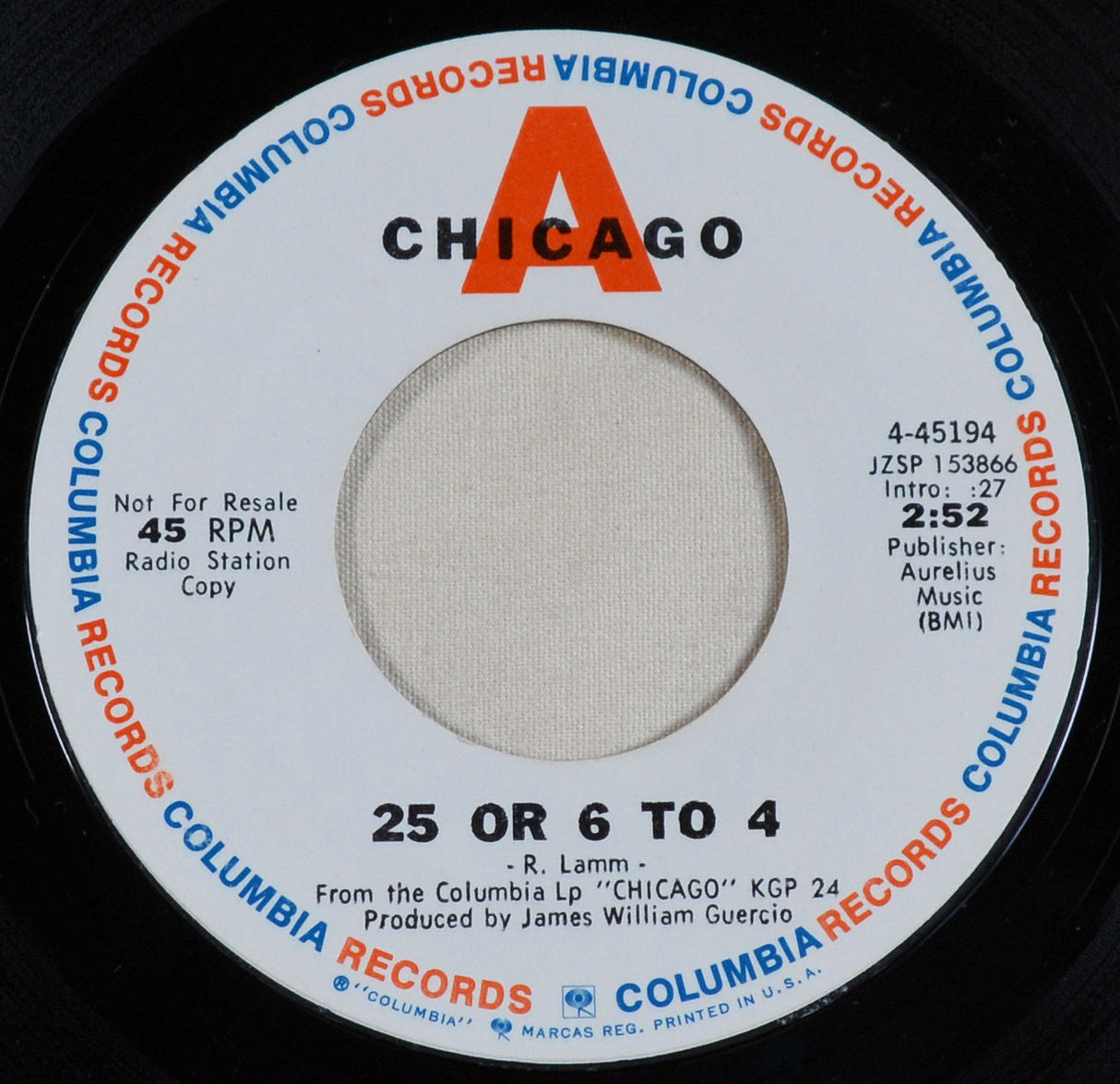 Chicago - 25 Or 6 To 4