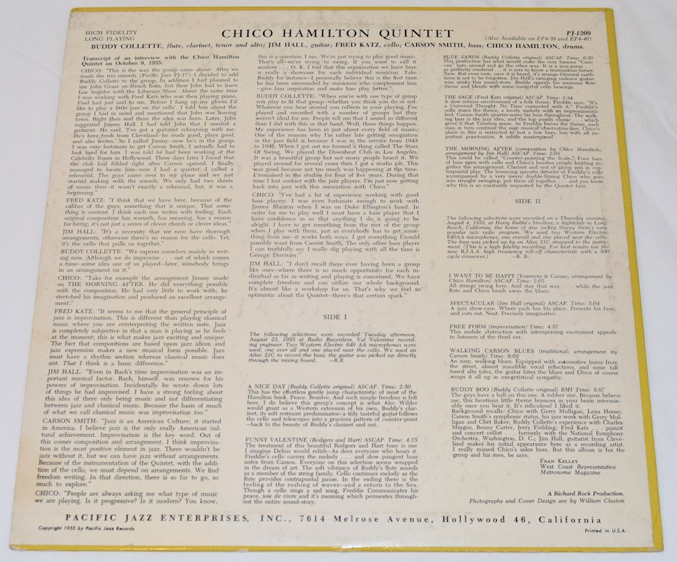 Hamilton, Chico Quintet - Featuring Buddy Collette