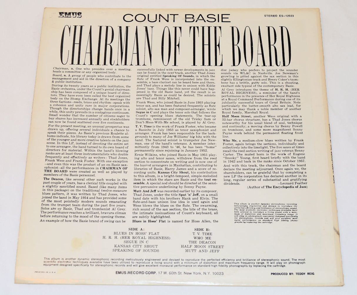 Basie, Count - Chairman Of The Board