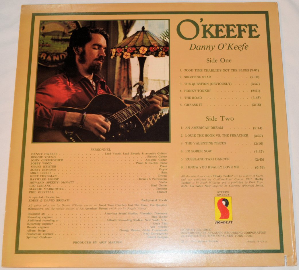 O'Keefe, Danny - O'Keefe