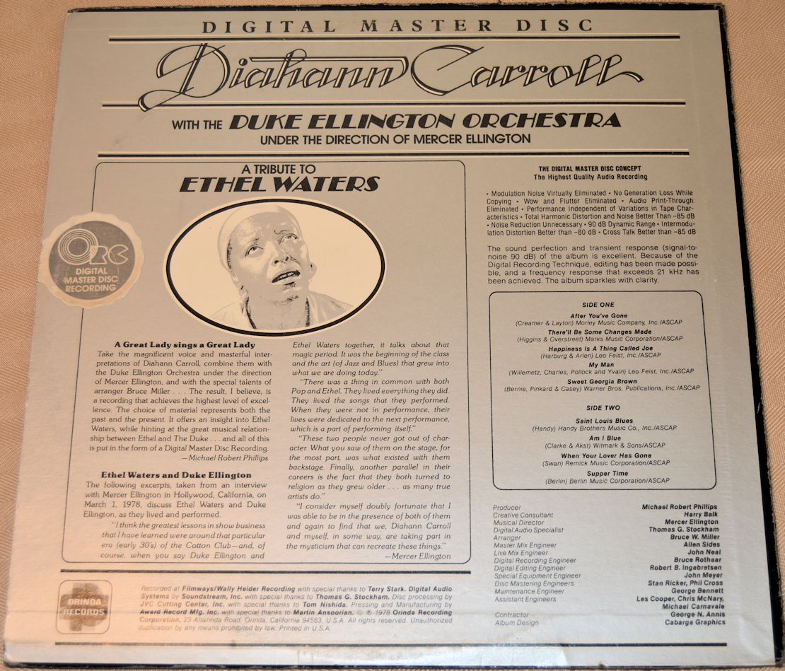 Carroll, Diahann - Tribute To Ethel Waters