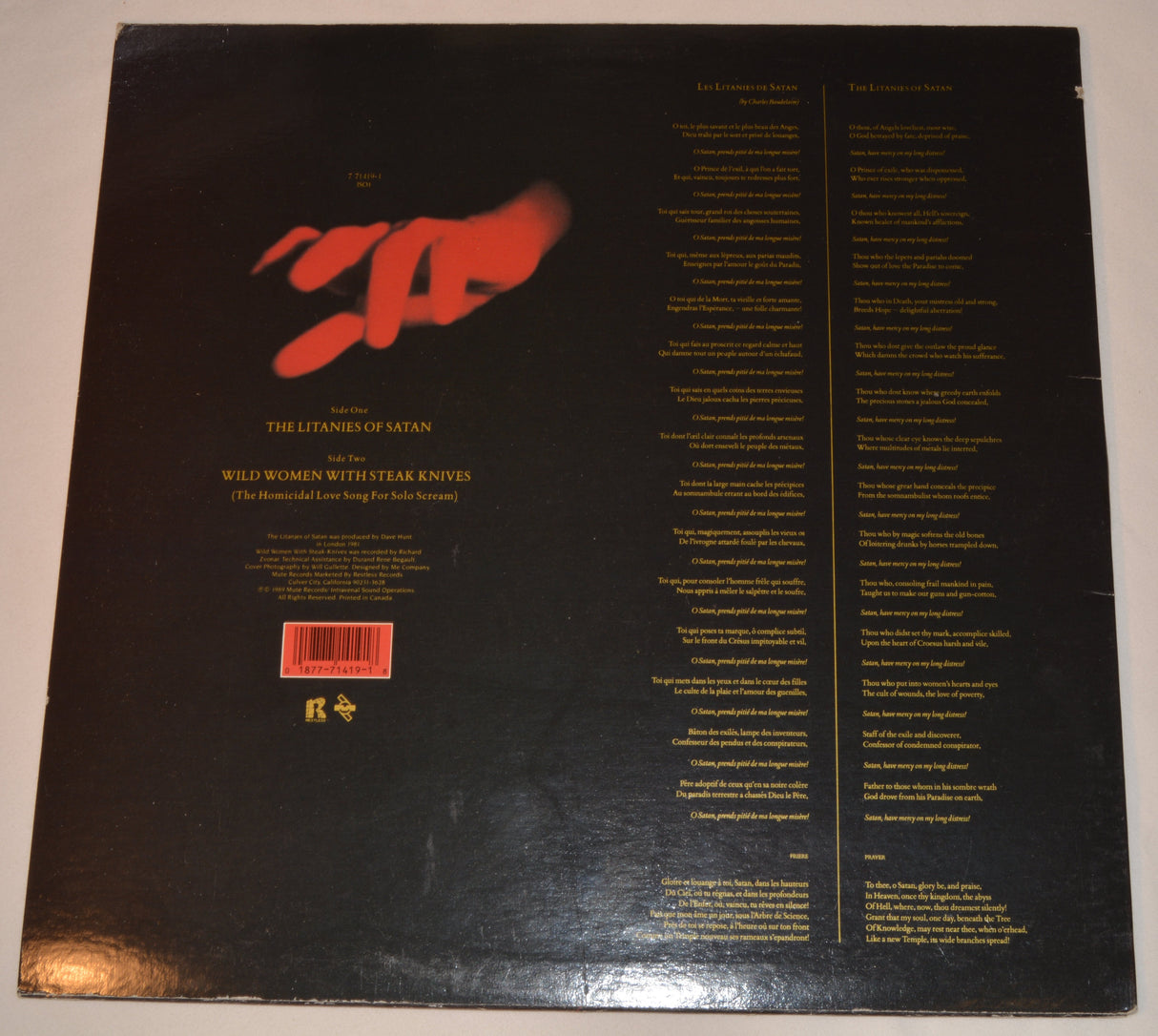 Galas, Diamanda - The Litanies Of Satan