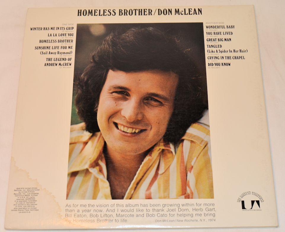 McLean, Don - Homeless Brother