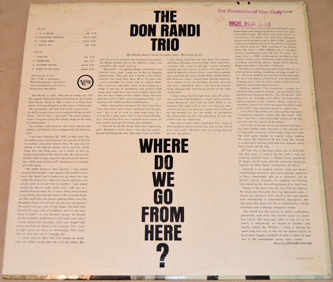 Randi, Don Trio - Where Do We Go From Here?