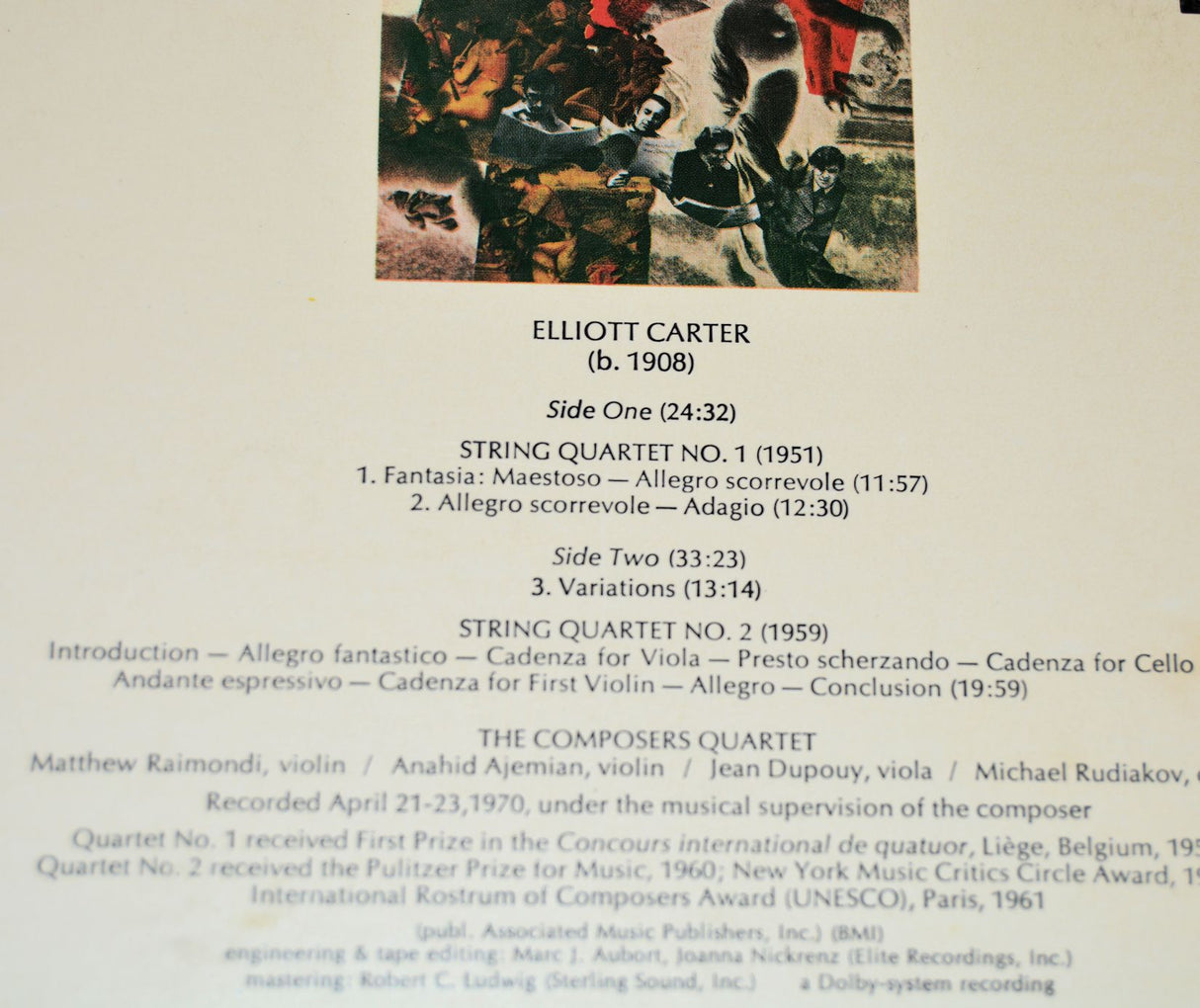 Carter, Elliot - String Quartets Nos 1 & 2