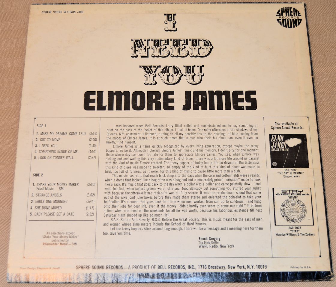 James, Elmore - I Need You
