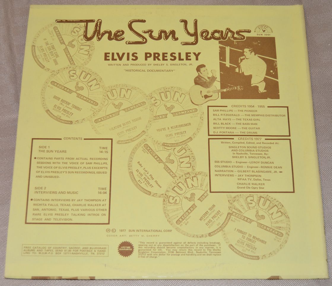 Presley, Elvis - Interviews Sun Years