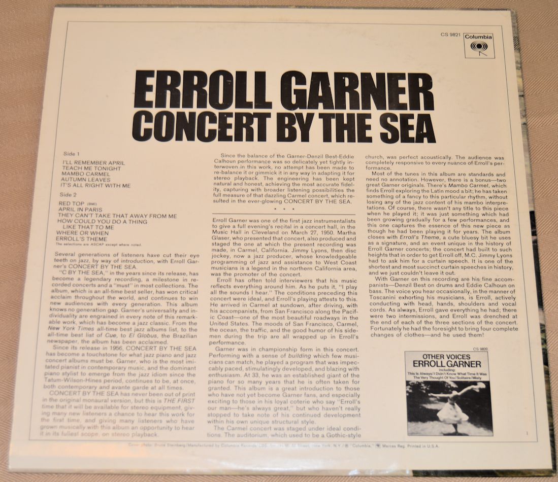 Garner, Erroll - Concert By The Sea