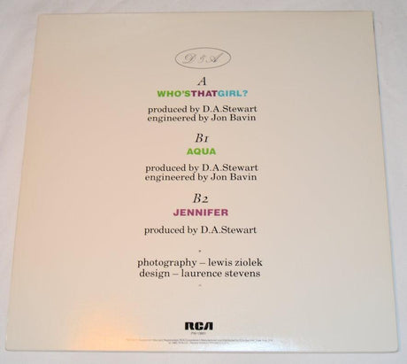 Eurythmics - Who's That Girl 12"