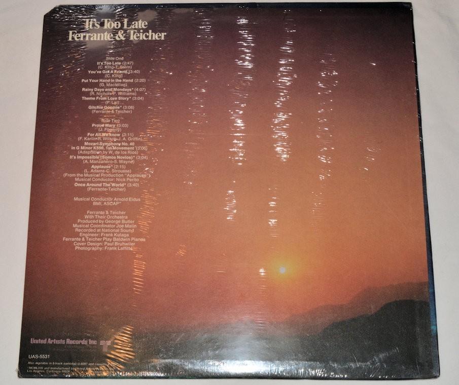 Ferrante &Teicher - It's Too Late