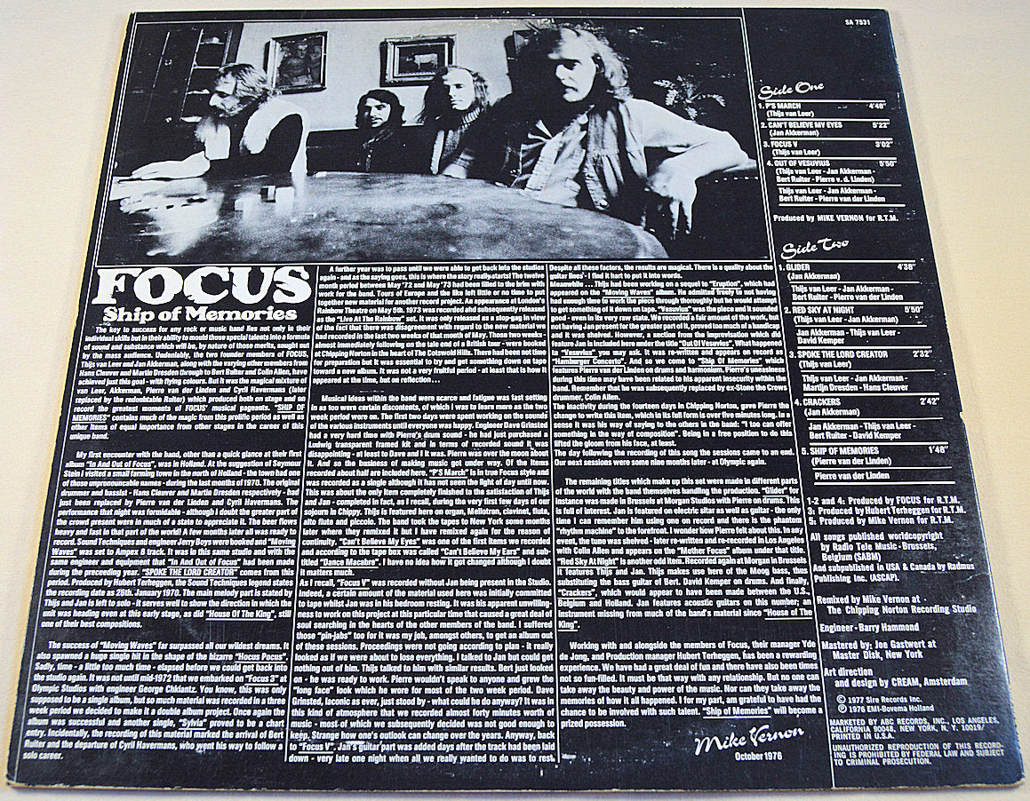 Focus - Ship Of Memories