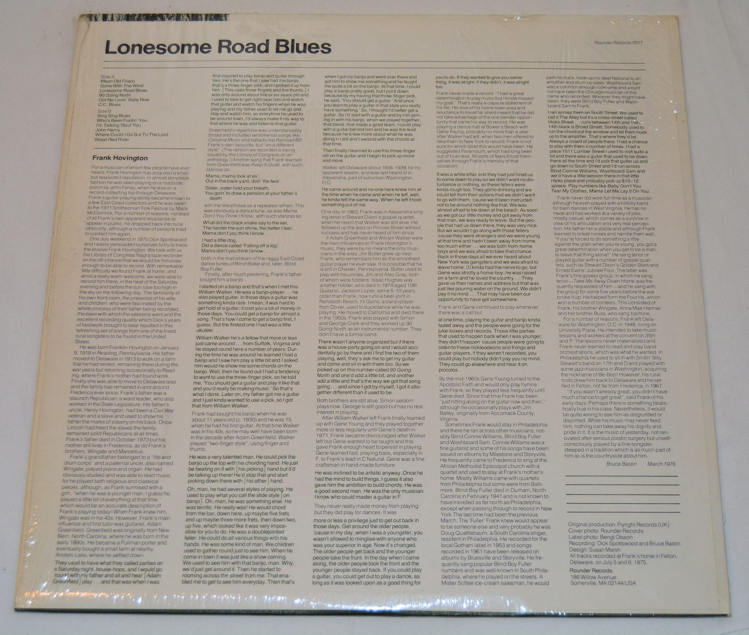 Hovington, Frank - Lonesome Road Blues
