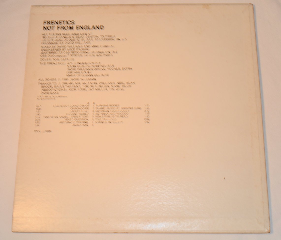 Frenetics - Not From England