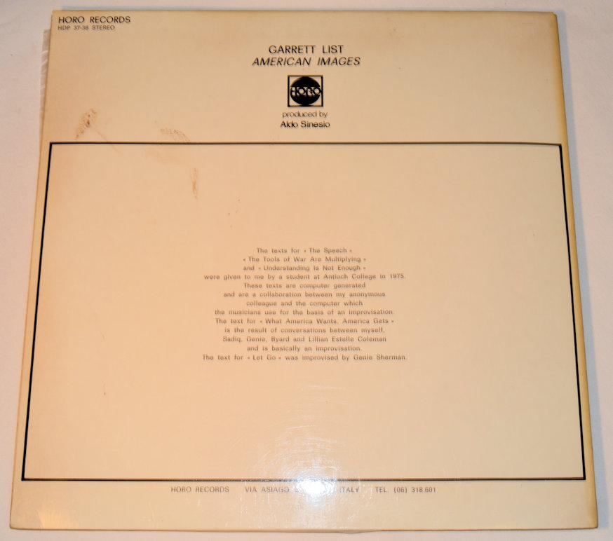 List, Garrett - American Images