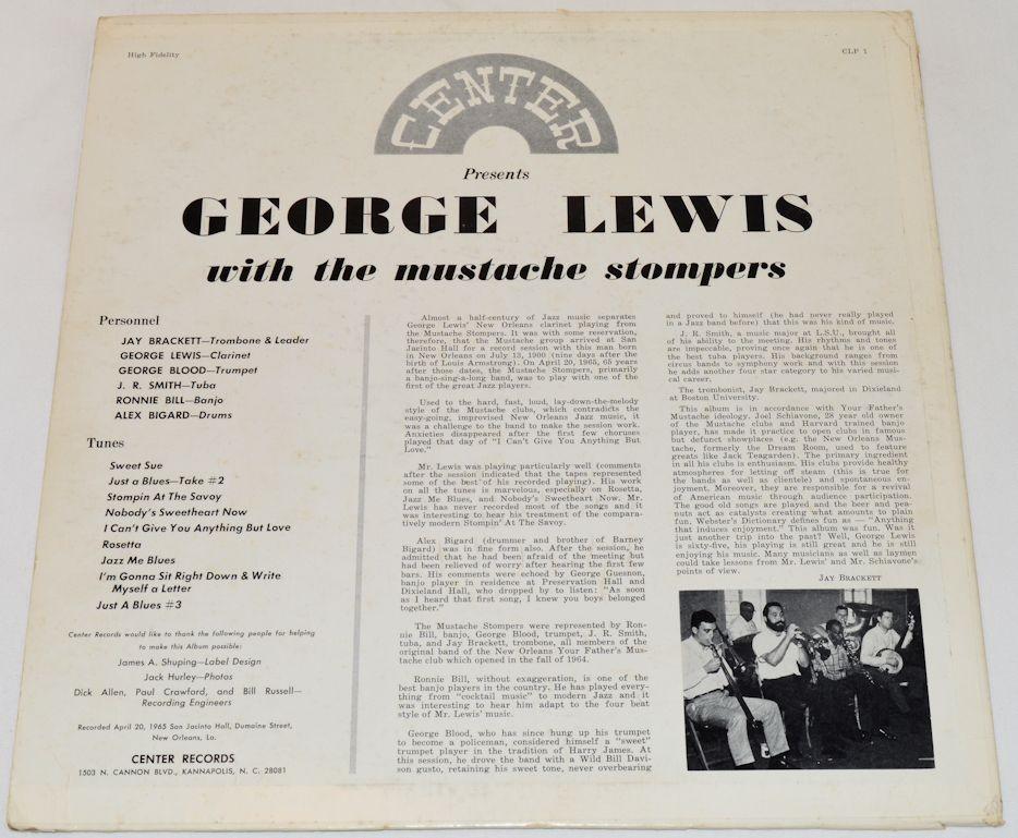 Lewis, George - With Mustache Stompers