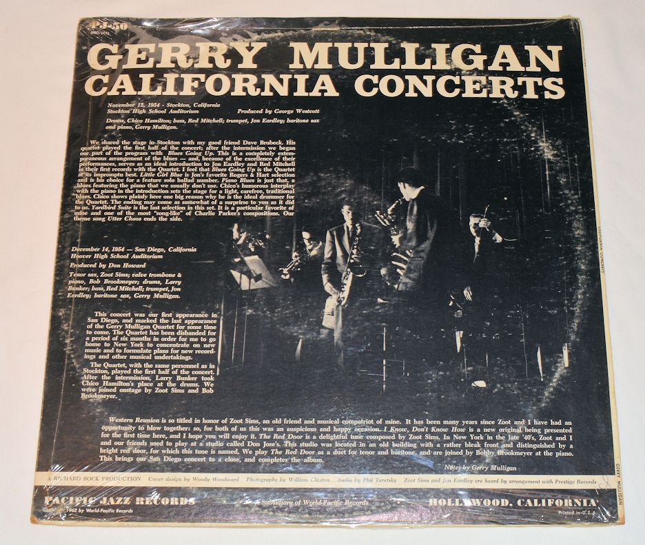 Mulligan, Gerry - California Concerts