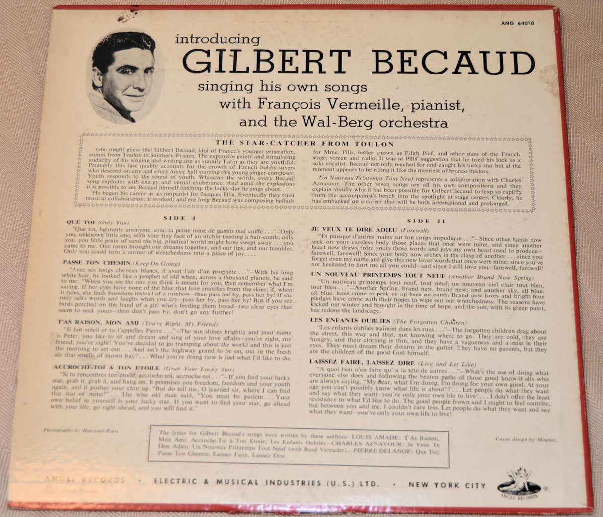 Becaud, Gilbert - Singing His Own Songs