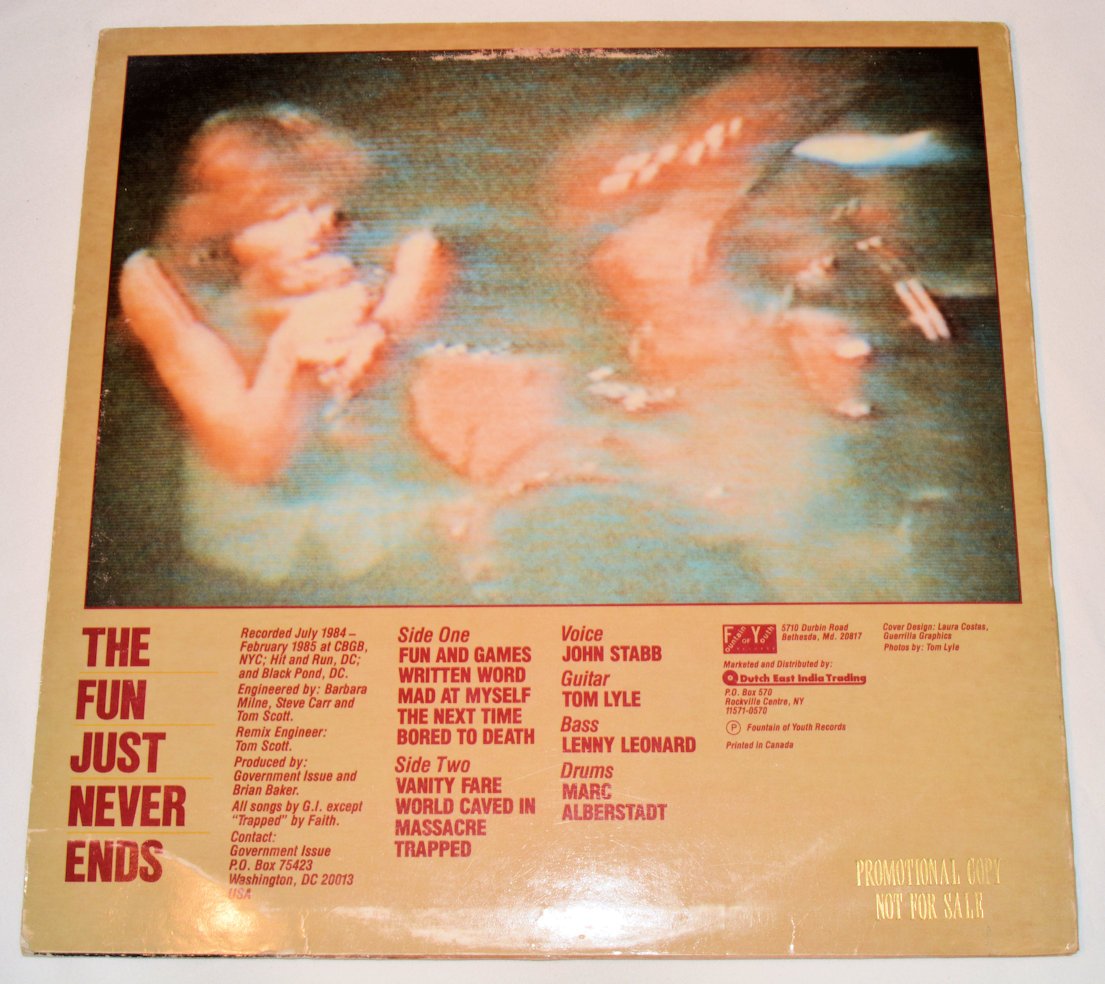 Government Issue - The Fun Just Never Ends