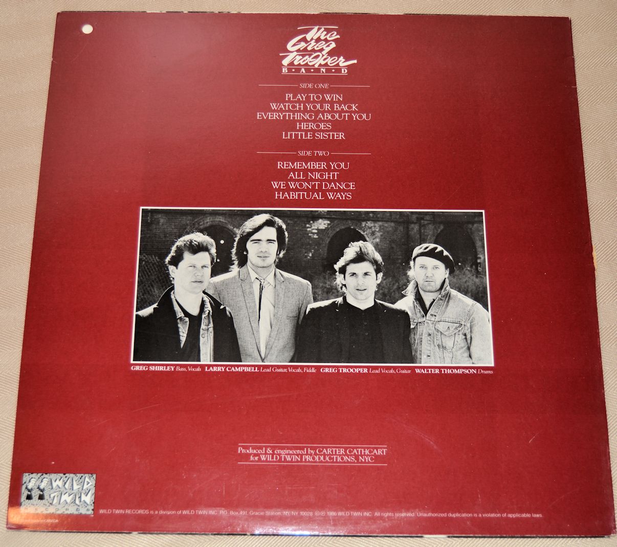 Trooper , Greg Band - We Won't Dance