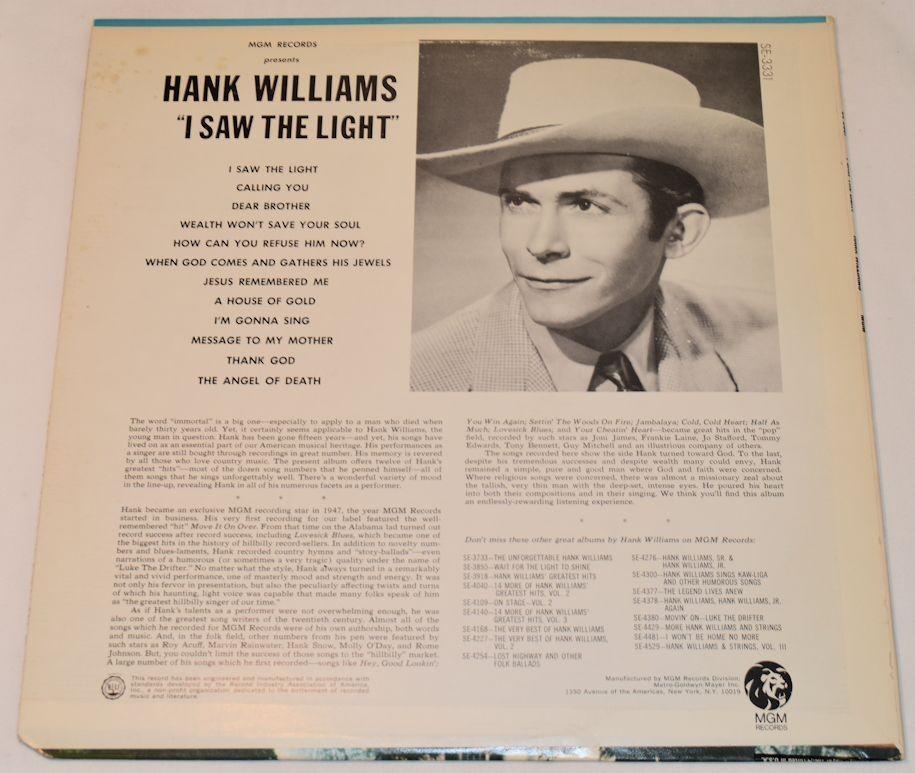 Williams, Hank - I Saw The Light
