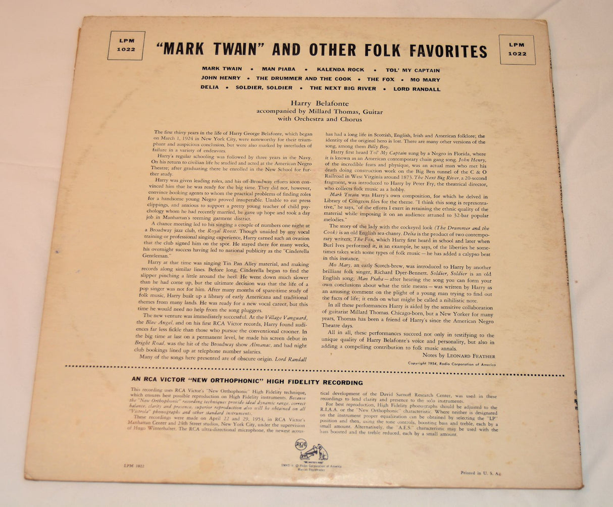 Belafonte, Harry - Mark Twain