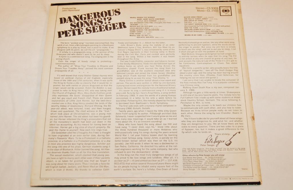Seeger, Pete - Dangerous Songs!?