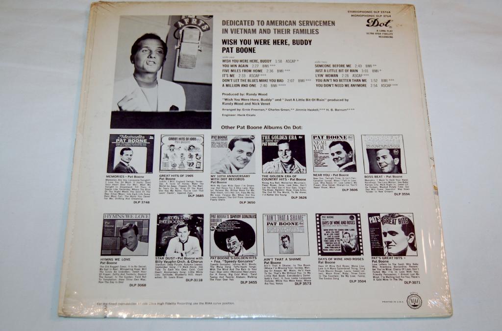 Boone, Pat - Wish You Were Here Buddy