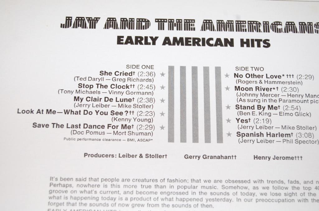 Jay & The Americans - Early American Hits