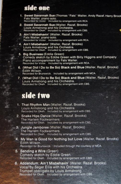 Souveniers Of Hot Chocolates - Original Cast - Louis Armstrong, Fats Waller ++