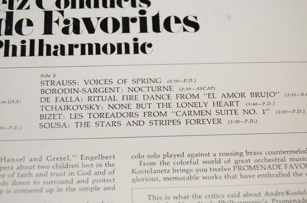 Kostelanetz & NY Philharmonic - Promenade Favorites