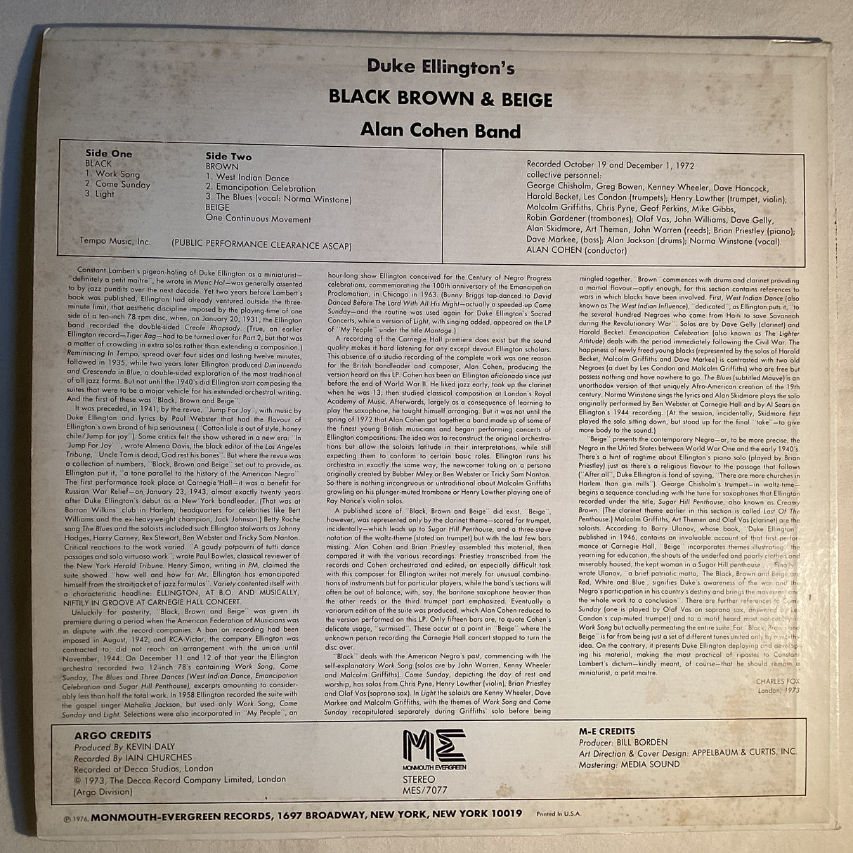 Cohen, Alan - Black, Brown & Beige