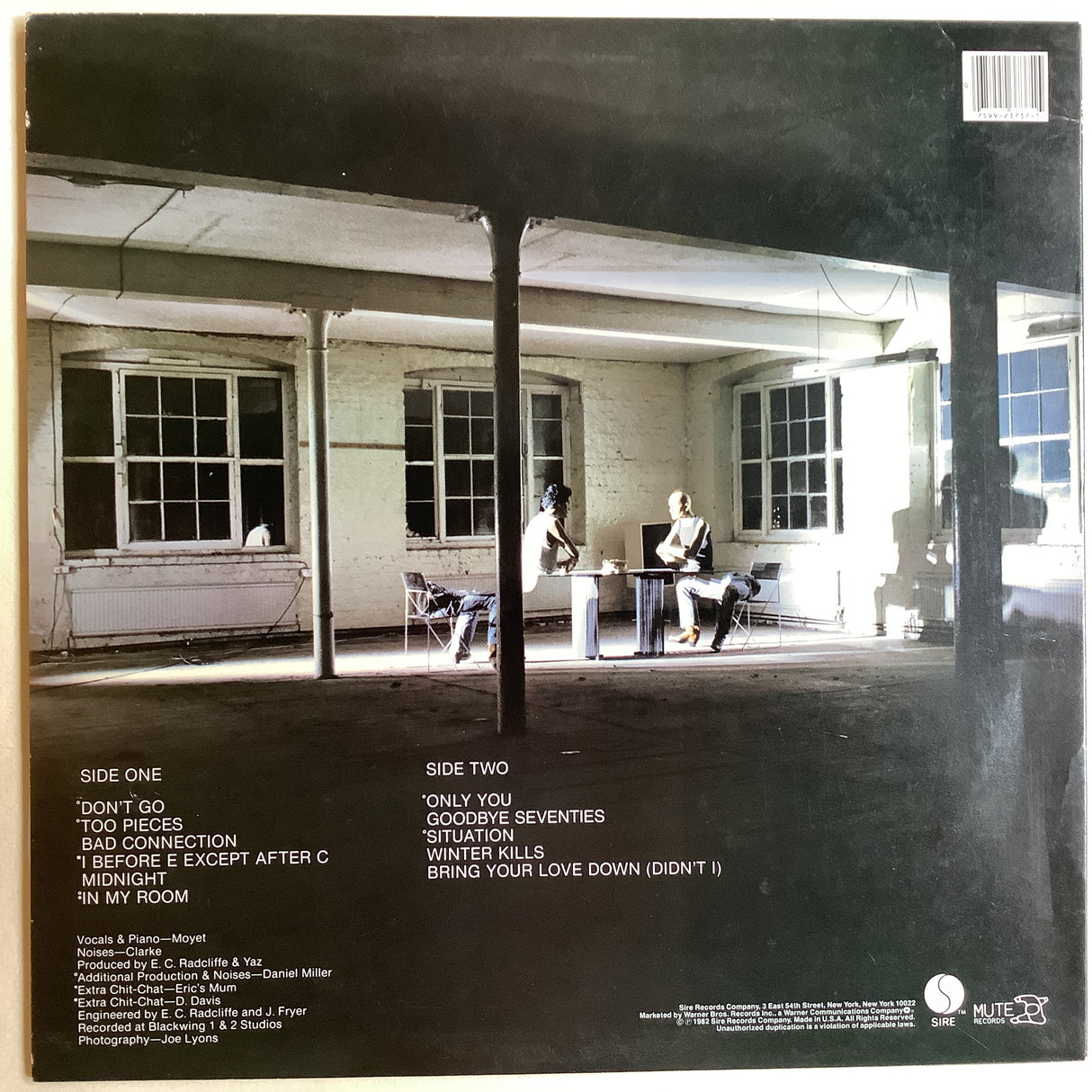 Yaz - Upstairs At Eric's