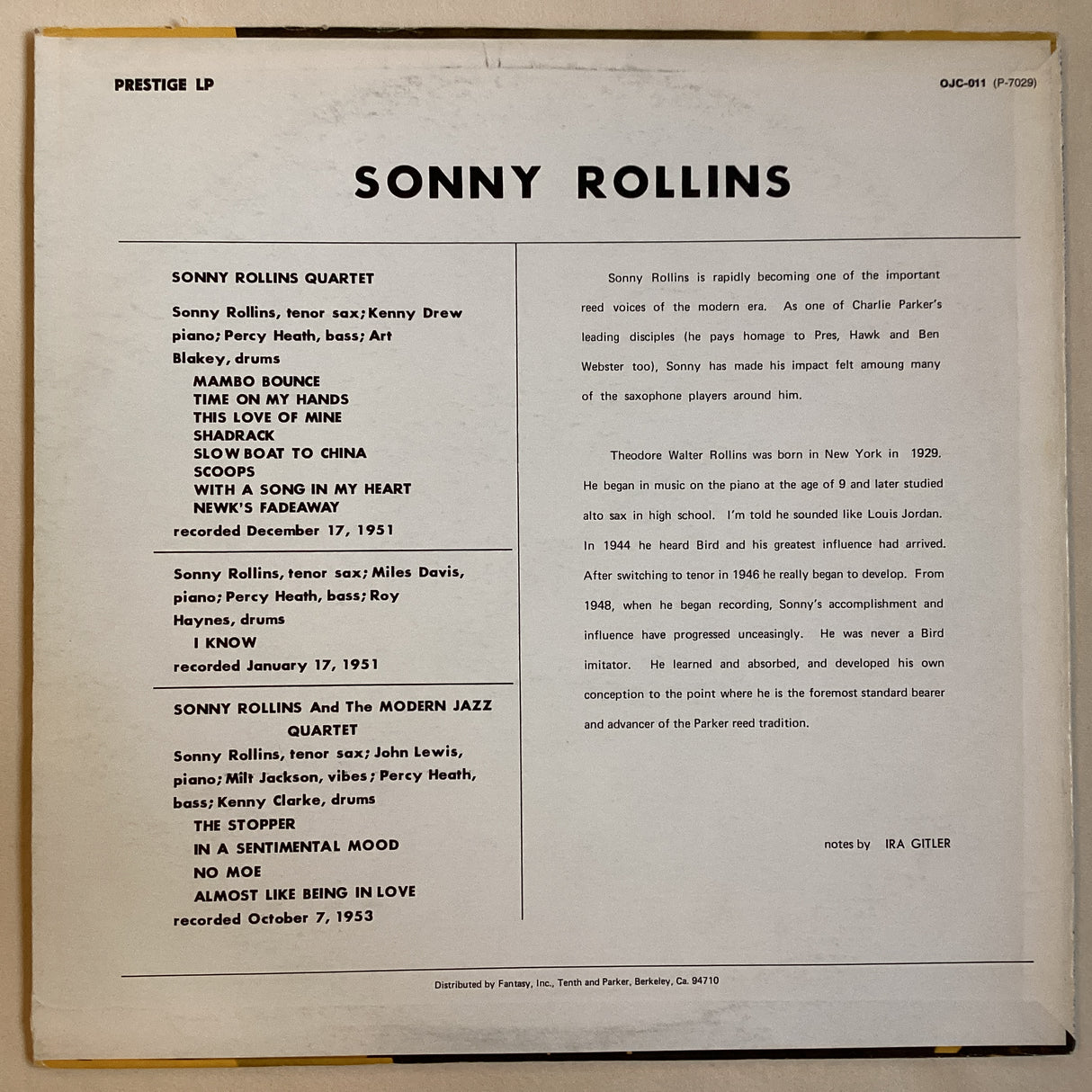 Rollins, Sonny - With Modern Jazz