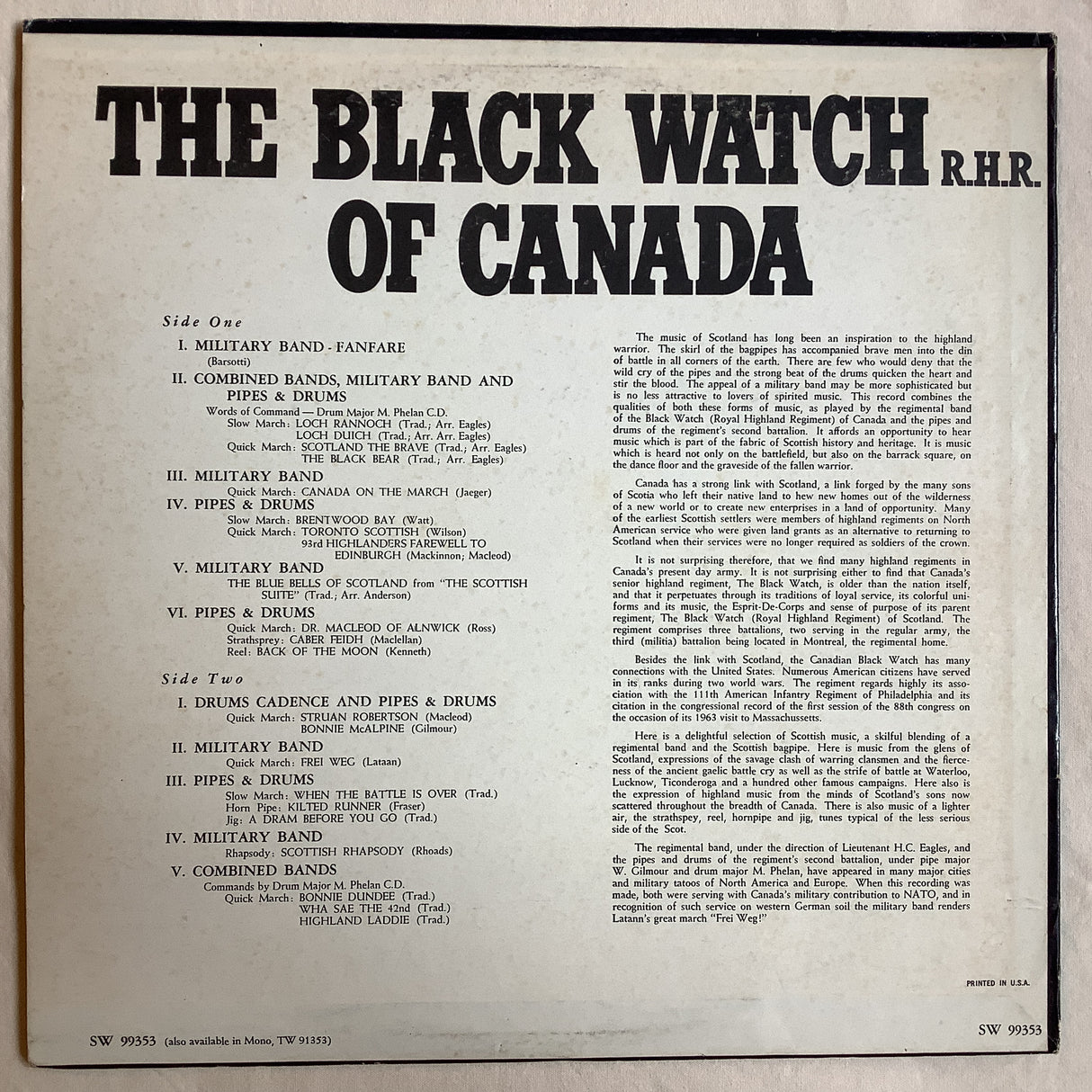 Miscellaneous - Black Watch Canada