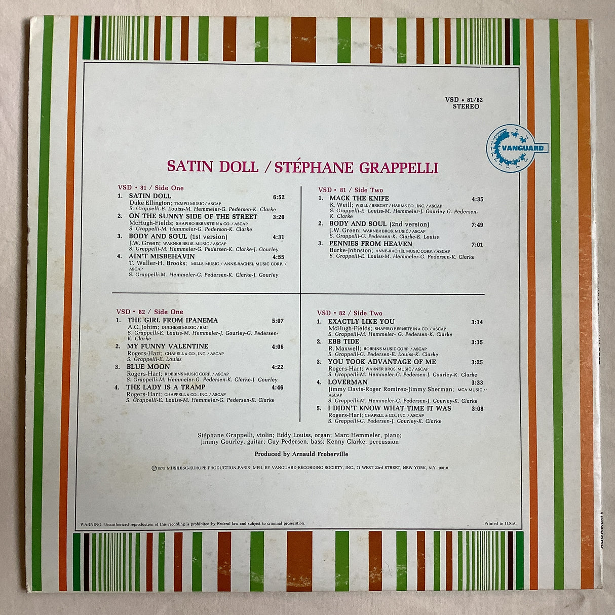 Grappelli, Stephane - Satin Doll