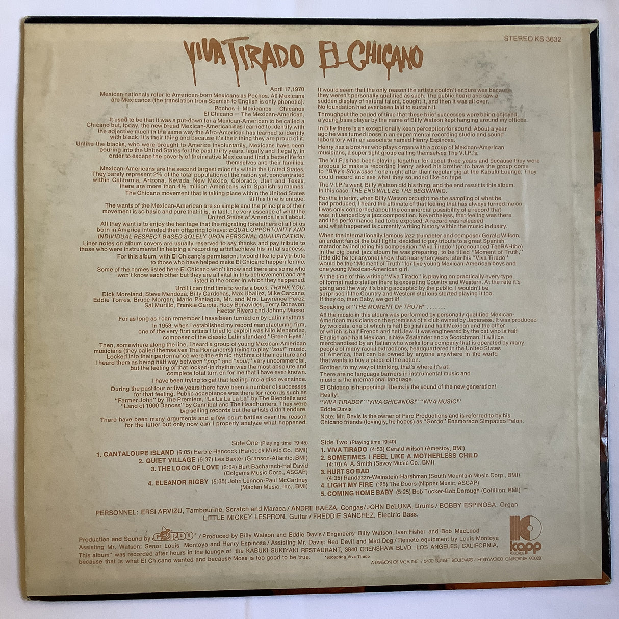 El Chicano - Viva Tirado