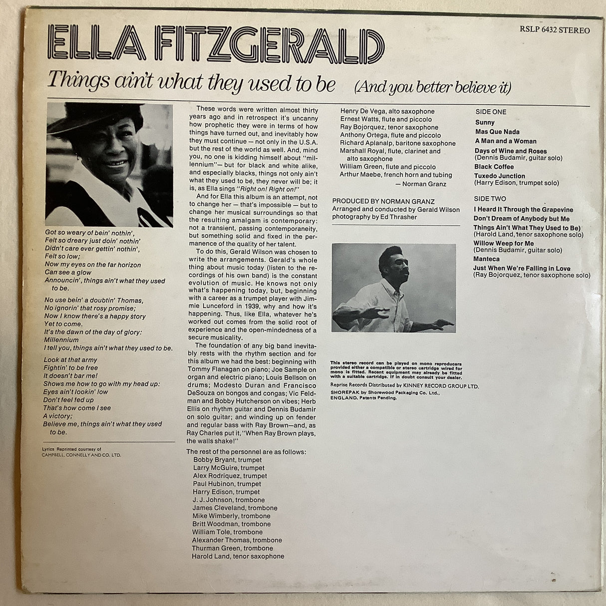 Fitzgerald, Ella - Things Ain't What They Used To Be