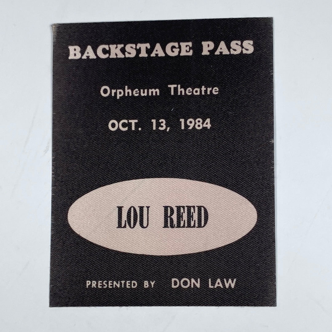 Reed, Lou - Backstage Pass 1984