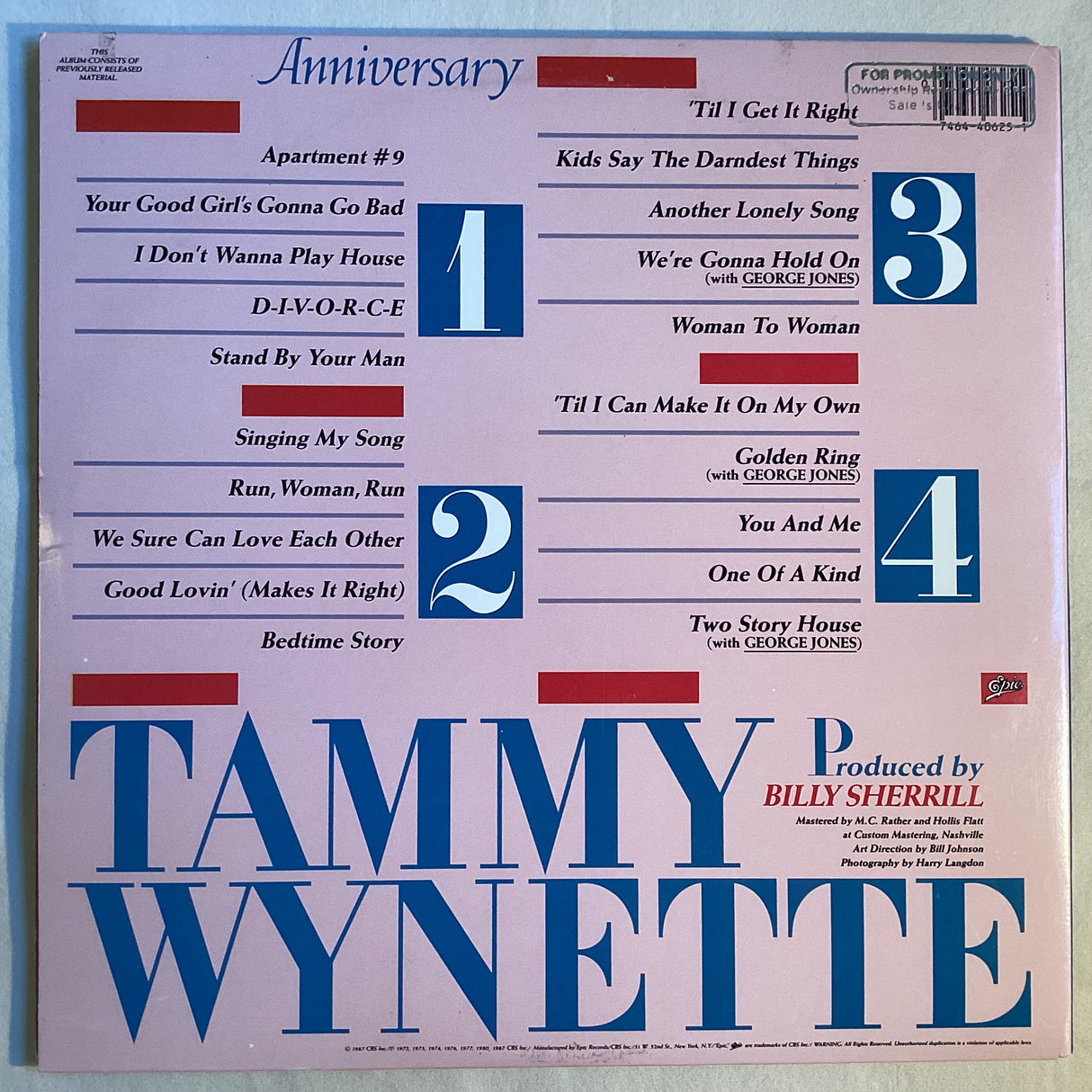 Wynette, Tammy - Anniversary